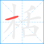 栝的笔顺分步图1